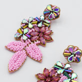 Glam Pink Leaf earrings